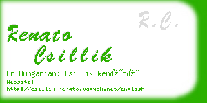 renato csillik business card